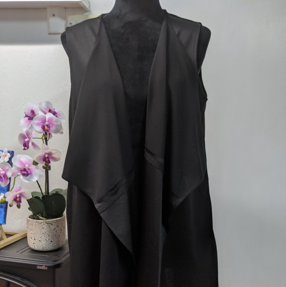 Women's Plus Size Black Vest.